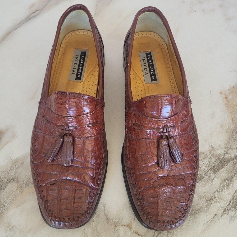 Florsheim Imperial Shoes Mens Size 9.5 D Brown Leather Tassel Loafers Dress
